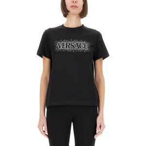 VERSACE Medusa Logo T-Shirt Women BLACK T-Shirts & Tops